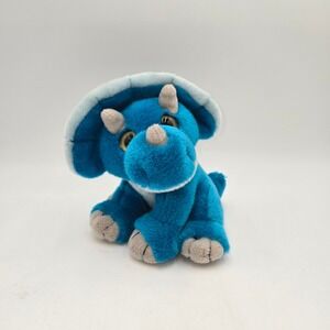 Wild Republic Blue Triceratops Plush Dinosaur Stuffed Animal 2016 KM Intl